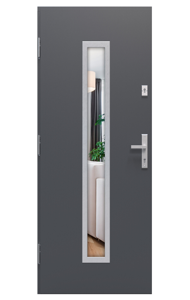 Gerda Select Hanover 5, przeszklenie Mira Star, antracyt piaskowy, ramka inox
