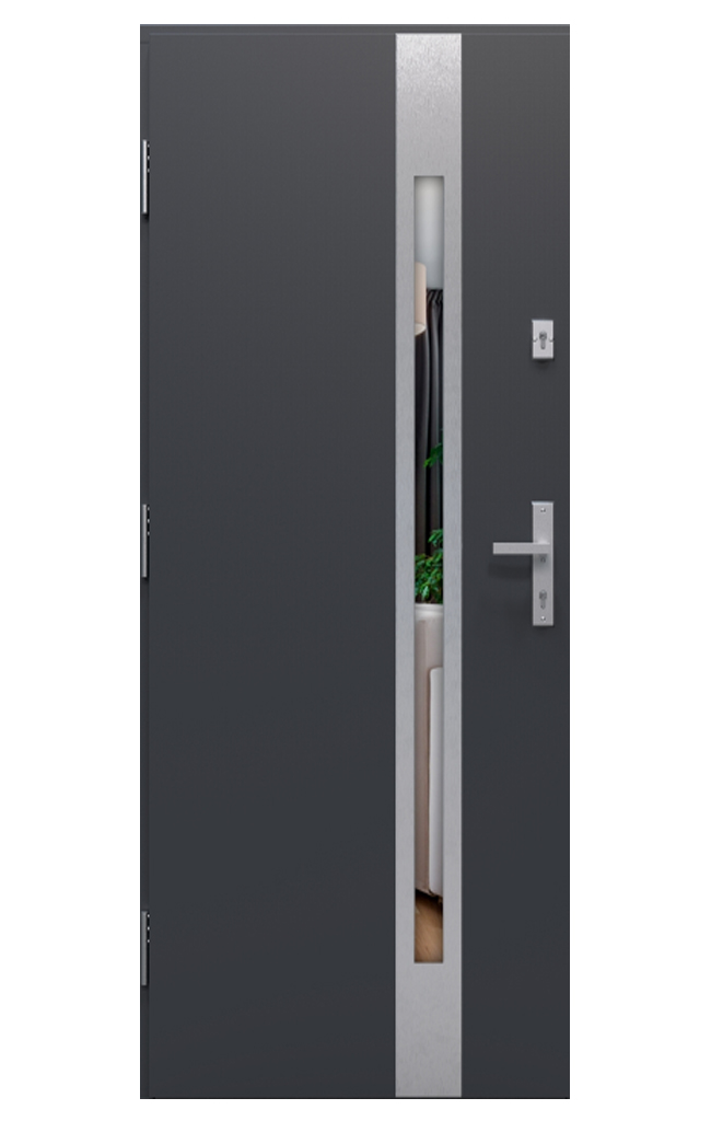 drzwi Gerda Select Milano 8 antracyt piaskowy ramka inox