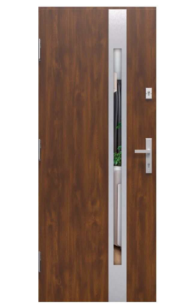 drzwi Gerda Select Milano 8 dąb szlachetny ramka inox drzwi Gerda Select Milano 8 dąb szlachetny ramka inox